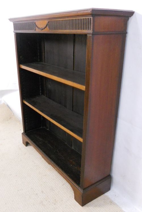 Georgian Style Mahogany Open Bookcase Circa 1900