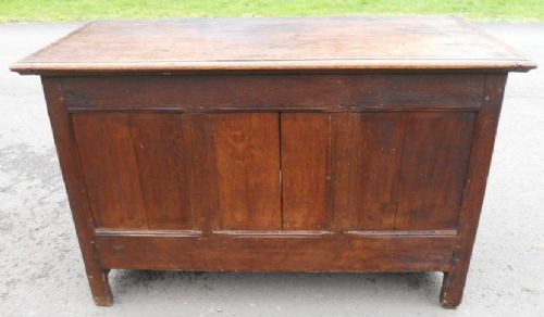 Large Antique Panelled Oak Blanket Chest