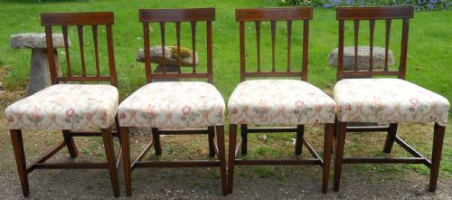 Set of Four Georgian Mahogany Dining Chairs