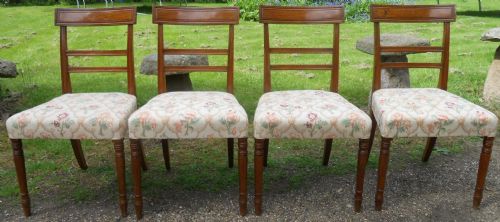 Set of Four Regency Mahogany Dining Chairs