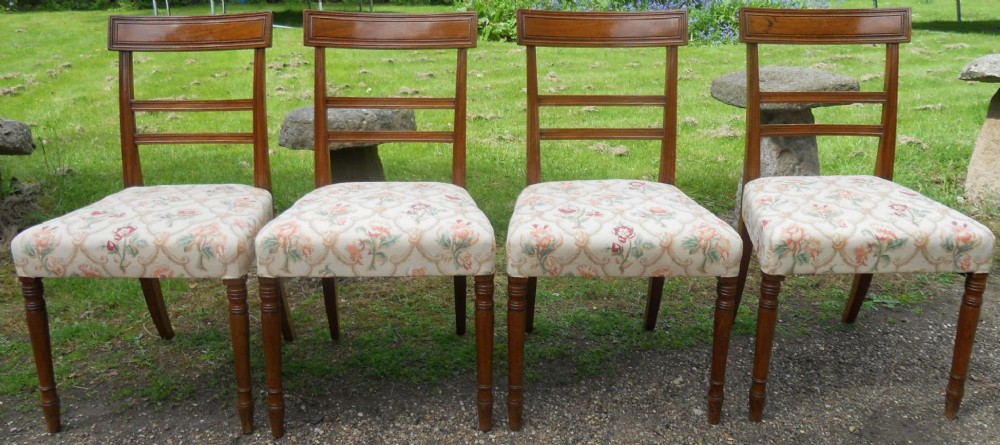 Set of Four Regency Mahogany Dining Chairs 