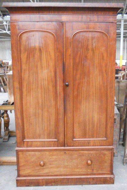 Victorian Mahogany Two Door Fitted Wardrobe