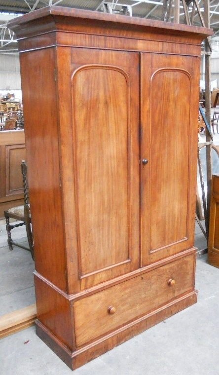 fig 1. Victorian Mahogany Two Door Fitted Wardrobe
