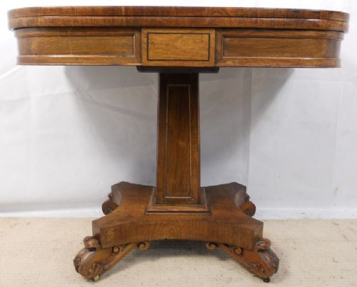 Victorian Rosewood Foldover Card Table