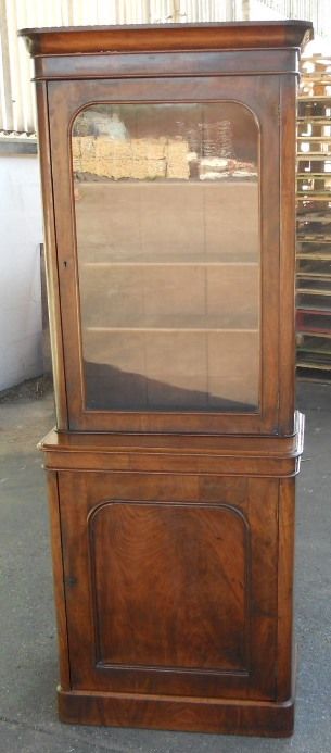 Victorian Small Mahogany Bookcase Cabinet