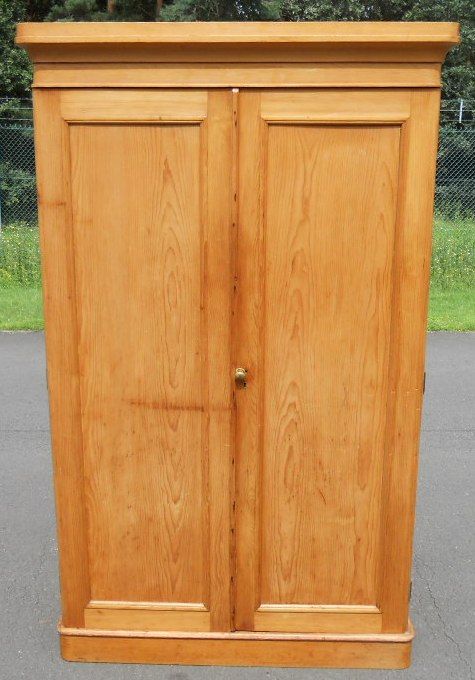 Victorian Original Pine Two Door Fitted Wardrobe