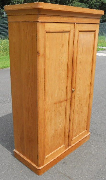 fig 1. Victorian Original Pine Two Door Fitted Wardrobe