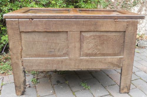 ANTIQUE SMALL OAK BLANKET CHEST - ADDITIONAL PHOTO 11