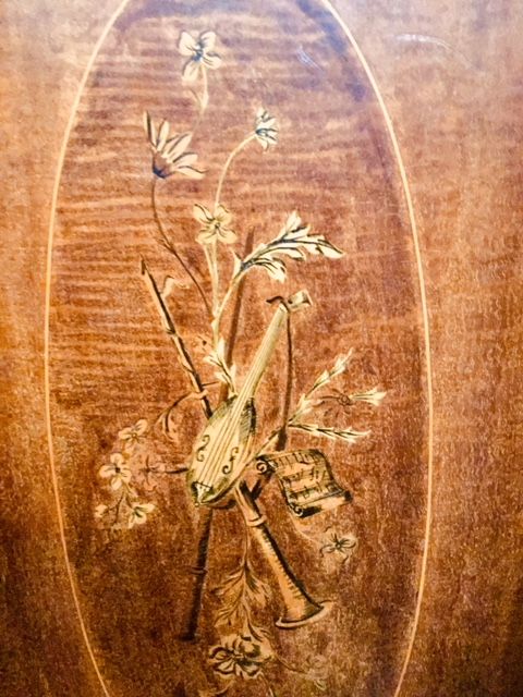 fig 1. Edwardian Mahogany Marquetry Inlaid Two Door Wardrobe