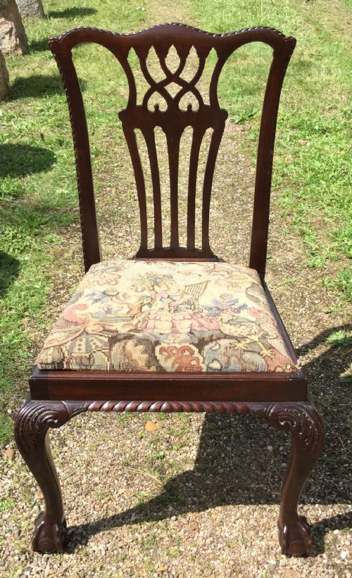 SET OF SIX CHIPPENDALE STYLE MAHOGANY DINING CHAIRS - ADDITIONAL PHOTO 6