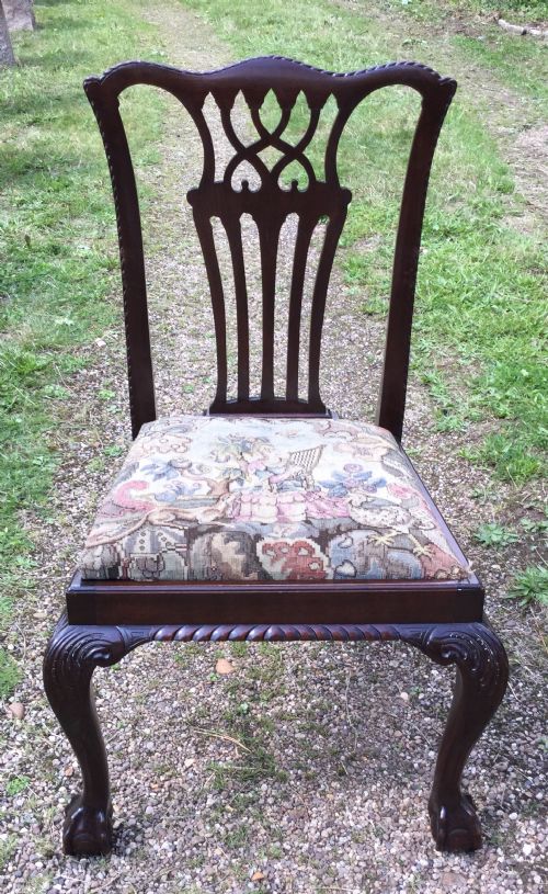 SET OF SIX CHIPPENDALE STYLE MAHOGANY DINING CHAIRS - ADDITIONAL PHOTO 7