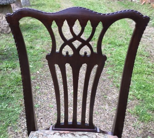 SET OF SIX CHIPPENDALE STYLE MAHOGANY DINING CHAIRS - ADDITIONAL PHOTO 8