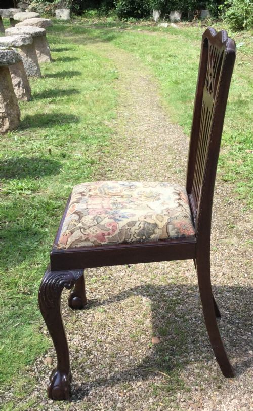 SET OF SIX CHIPPENDALE STYLE MAHOGANY DINING CHAIRS - ADDITIONAL PHOTO 11