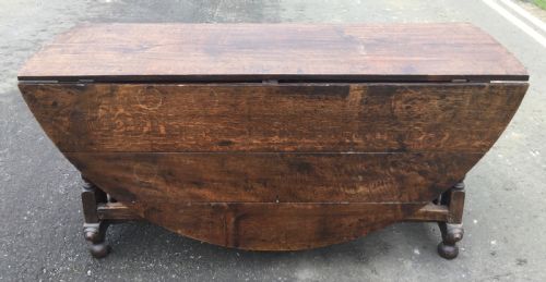 Georgian Oak Circular Top Double Gateleg Dining Table