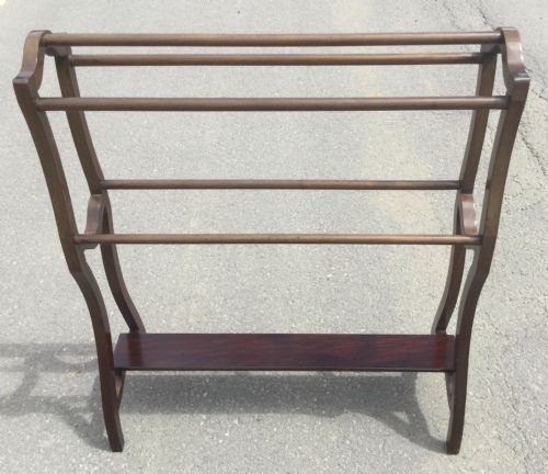 EDWARDIAN MAHOGANY TOWEL RAIL - ADDITIONAL PHOTO 1