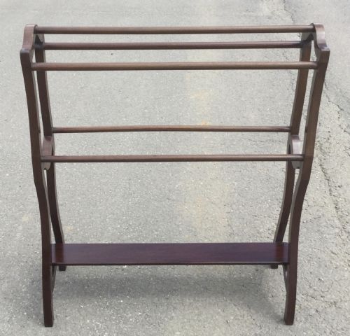 EDWARDIAN MAHOGANY TOWEL RAIL - ADDITIONAL PHOTO 5