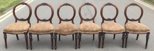 SET OF SIX VICTORIAN WALNUT DINING CHAIRS - ADDITIONAL PHOTO 4