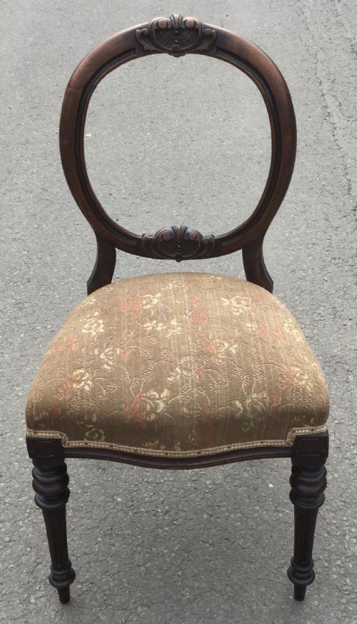 SET OF SIX VICTORIAN WALNUT DINING CHAIRS - ADDITIONAL PHOTO 7