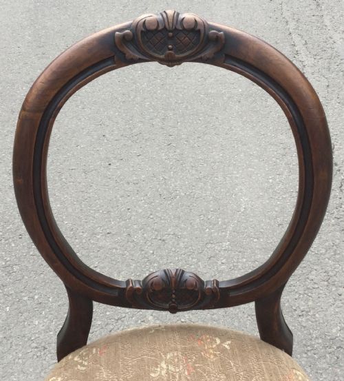 SET OF SIX VICTORIAN WALNUT DINING CHAIRS - ADDITIONAL PHOTO 8