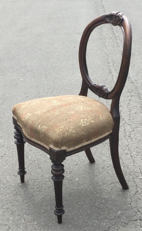 SET OF SIX VICTORIAN WALNUT DINING CHAIRS - ADDITIONAL PHOTO 9