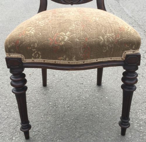 SET OF SIX VICTORIAN WALNUT DINING CHAIRS - ADDITIONAL PHOTO 10