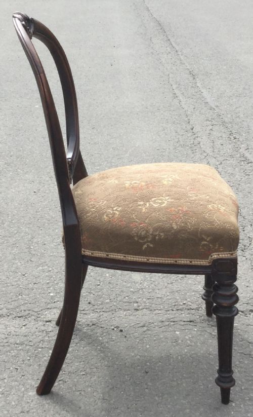 SET OF SIX VICTORIAN WALNUT DINING CHAIRS - ADDITIONAL PHOTO 13