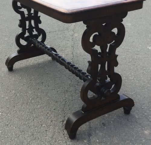 VICTORIAN INLAID WALNUT CHESS TOP TABLE - ADDITIONAL PHOTO 11