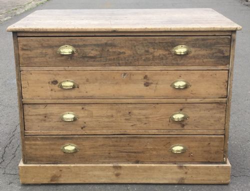 EDWARDIAN PITCH PINE PLAN CHEST - ADDITIONAL PHOTO 3