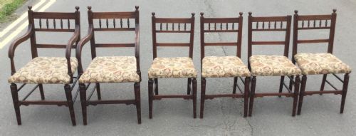 SET OF SIX EDWARDIAN MAHOGANY DINING CHAIRS - ADDITIONAL PHOTO 1