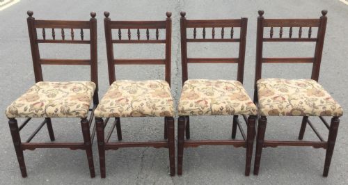 SET OF SIX EDWARDIAN MAHOGANY DINING CHAIRS - ADDITIONAL PHOTO 2