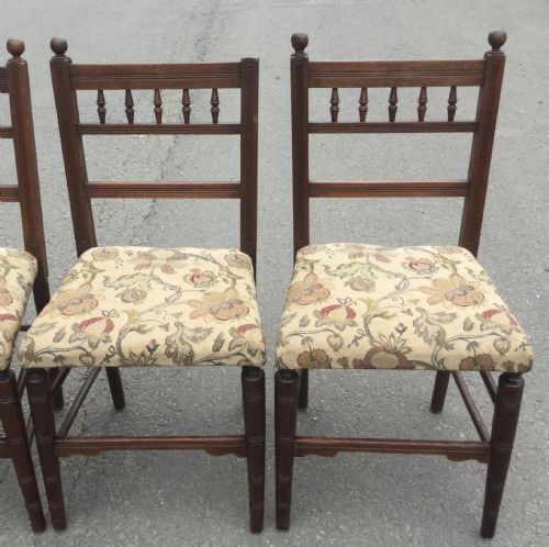 SET OF SIX EDWARDIAN MAHOGANY DINING CHAIRS - ADDITIONAL PHOTO 4