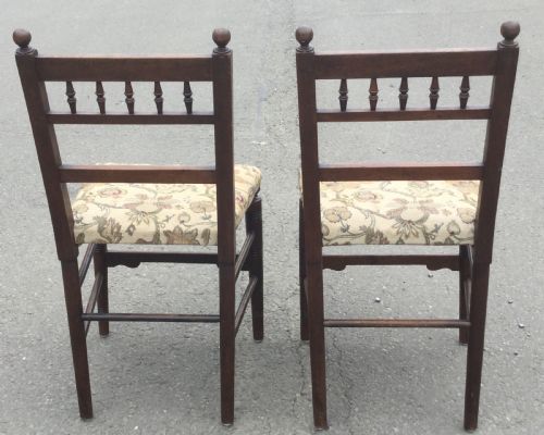 SET OF SIX EDWARDIAN MAHOGANY DINING CHAIRS - ADDITIONAL PHOTO 7