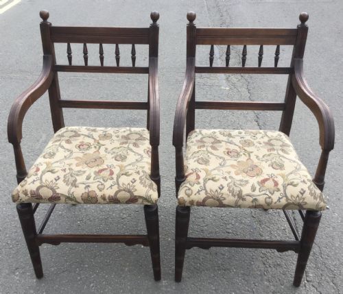 SET OF SIX EDWARDIAN MAHOGANY DINING CHAIRS - ADDITIONAL PHOTO 8