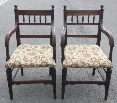 SET OF SIX EDWARDIAN MAHOGANY DINING CHAIRS - ADDITIONAL PHOTO 9