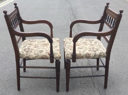 SET OF SIX EDWARDIAN MAHOGANY DINING CHAIRS - ADDITIONAL PHOTO 13