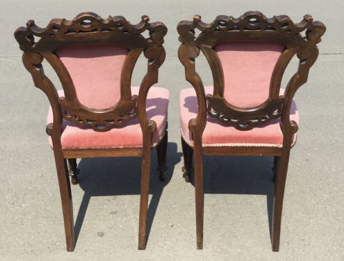 PAIR VICTORIAN ROSEWOOD SIDE CHAIRS - ADDITIONAL PHOTO 6