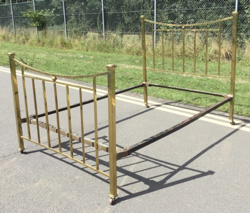 Edwardian Double Brass Bed