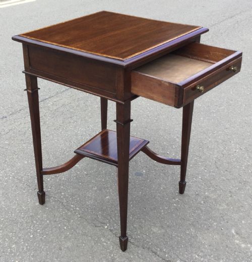 EDWARDIAN INLAID MAHOGANY CENTRE TABLE - ADDITIONAL PHOTO 10