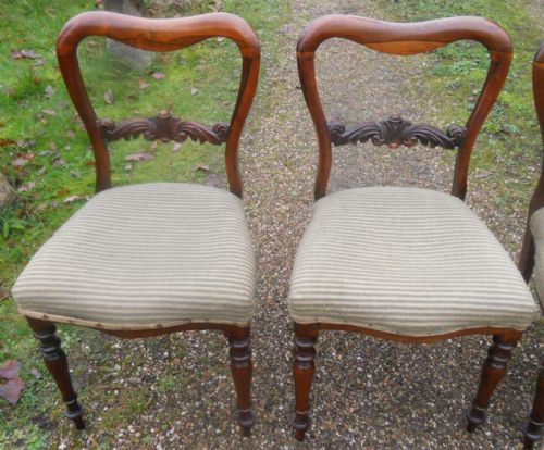 SET OF FOUR VICTORIAN ROSEWOOD DINING CHAIRS - ADDITIONAL PHOTO 2