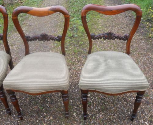 SET OF FOUR VICTORIAN ROSEWOOD DINING CHAIRS - ADDITIONAL PHOTO 3
