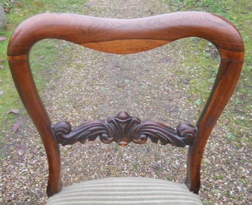 SET OF FOUR VICTORIAN ROSEWOOD DINING CHAIRS - ADDITIONAL PHOTO 5