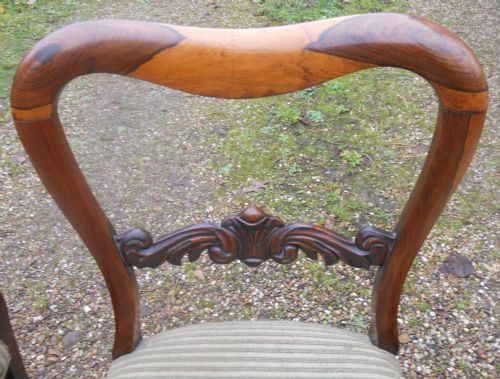 SET OF FOUR VICTORIAN ROSEWOOD DINING CHAIRS - ADDITIONAL PHOTO 6