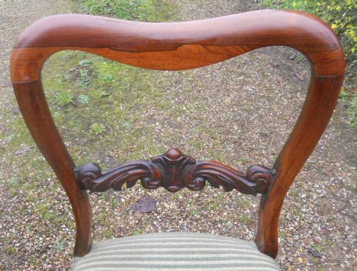 SET OF FOUR VICTORIAN ROSEWOOD DINING CHAIRS - ADDITIONAL PHOTO 7