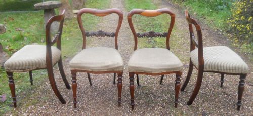 SET OF FOUR VICTORIAN ROSEWOOD DINING CHAIRS - ADDITIONAL PHOTO 9