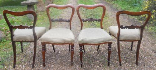 SET OF FOUR VICTORIAN ROSEWOOD DINING CHAIRS - ADDITIONAL PHOTO 10