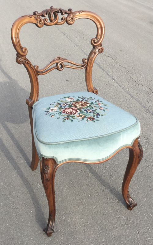 SET OF EIGHT VICTORIAN CARVED WALNUT DINING CHAIRS - ADDITIONAL PHOTO 9