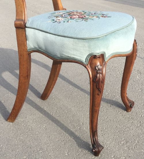 SET OF EIGHT VICTORIAN CARVED WALNUT DINING CHAIRS - ADDITIONAL PHOTO 11