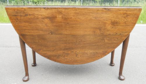 Georgian Oak Large Oval Dropleaf Dining Table