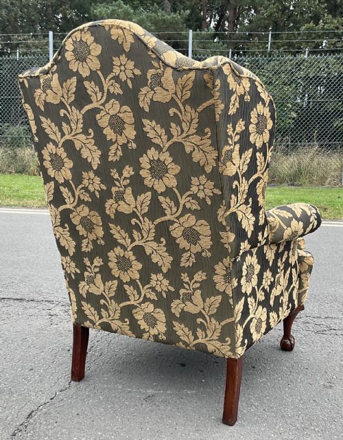UPHOLSTERED WING FIRESIDE ARMCHAIR - ADDITIONAL PHOTO 7
