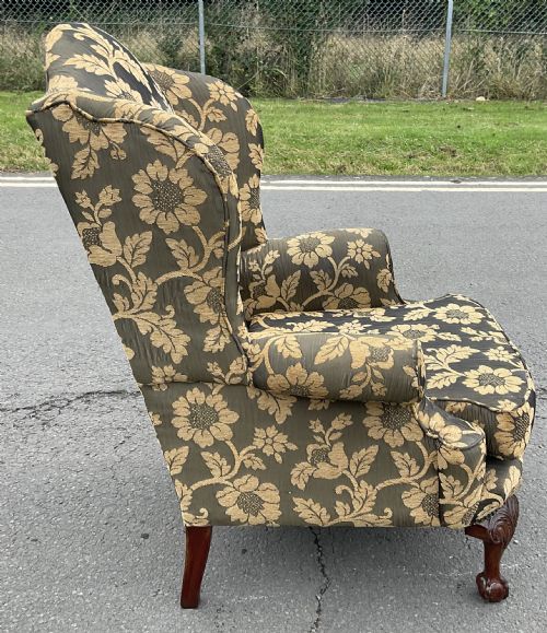 UPHOLSTERED WING FIRESIDE ARMCHAIR - ADDITIONAL PHOTO 8